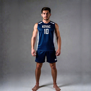 Custom Printed Volleyball Uniform Set Quick Dry Polyester <b>Sports</b> <b>Jersey</b> and Shorts for Men and Women Team Wear - Product Image 1