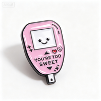 Épinglette en émail 'You Are Too Sweet' - Infirmière de dessin animé - Thème Amour - Cadeau de diplôme pour médecins et infirmières - Accessoire de fournitures scolaires