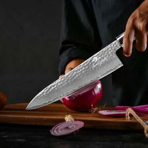 Cuchillo Kiritsuke Japonés de Damasco con Mango de Madera de Dalbergia de 8.5 Pulgadas, 67 Capas, para Uso en la Cocina, Corta Verduras - Product Image 3