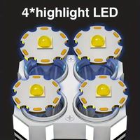 Lampes de poche LED haute puissance, lampe de poche tactique rechargeable LED 100 000 lumens, étanche, XHP90