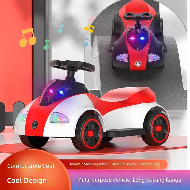 Factory Wholesale Battery Powered Electric Four Wheel Kids Twist Swing Car PP Environmental Protection Material Magic Lights