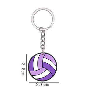 Custom Logo Soft PVC Keychains Rubber Keyring Carton Anime 2D Effect Customized Soccer Basketball <strong>Rugby</strong> Shape Personalized <strong>Gift</strong> - Product Image 3
