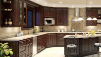 Gabinetes de Cocina de Madera Maciza Visual - Muebles de Madera Estéticos con Belleza Clásica y Presentación Refinada