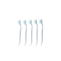 Brosse à dents angulaire miniature 4-en-1 multifonctionnelle avec manche ergonomique et éponge de nettoyage pour salon de beauté