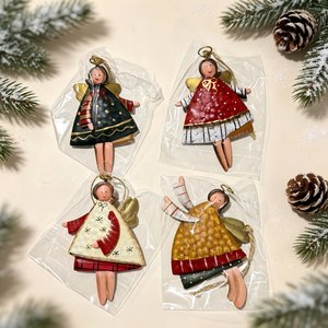 Enfeite de Natal Decorativo de Ferro para Pendurar, Anjo Colorido Fofo, Acessório Aconchegante para Casa, Enfeite para Árvore de Natal - Product Image 5