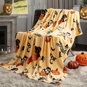 Vente Flash : Plaid Polaire 100% Polyester à Motif de Personnage de Dessin Animé Joyeux, <span class=keywords><strong>Utilisation</strong></span> Toutes Saisons, Cadeau d'Halloween pour Enfants, Tissé et Portable - Product Image 2