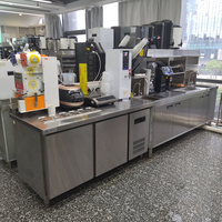 HENGZHI Nouveau Comptoir Multifonctionnel Grande Capacité 1,5 m pour Machine à Bubble Tea, Idéal pour les Salons de Thé, en Acier Inoxydable 304