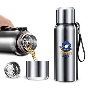 Bouteille d'eau sport isotherme en acier inoxydable à double paroi 600ml 800ml 1000ml, gourde thermos, bouilloire sous vide - Product Image 1