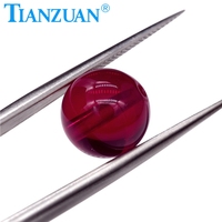 4mm-20mm Lab Grown Ruby Red Color Sphere Shape Ball Shape Red Color Stone avec Full Hole Loose Gemstone