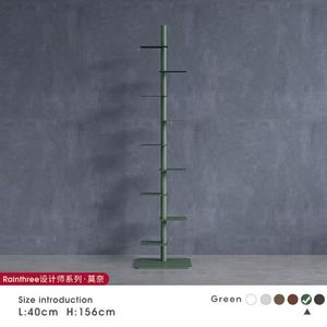 Étagère à livres moderne minimaliste en métal, autoportante, rotative, multi-niveaux, pour le salon, étagère de rangement d'angle pour la maison - Product Image 3