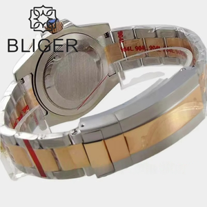 Bliger 40mm thép không gỉ rootbeer trường hợp đồng hồ <span class=keywords><strong>bezel</strong></span> Jubilee dây đeo Sapphire kính gốm <span class=keywords><strong>bezel</strong></span> nh34 nh35a nh36 bộ phận đồng hồ - Product Image 5