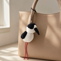 Porte-clés en peluche personnalisé en forme d'oiseau, pendentif doux en forme d'animal en peluche, breloque de sac, accessoire cadeau