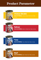 Nourriture pour chats à base de viande fraîche et de minéraux, en bouillon, 170 g, thon, poulet, soupe, nourriture humide saine pour animaux de compagnie