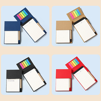 Autocollants adhésifs promotionnels personnalisés pour le bureau et l'école, bloc-notes avec stylo, notes autocollantes écologiques, couverture de bloc-notes, blocs-notes mémo