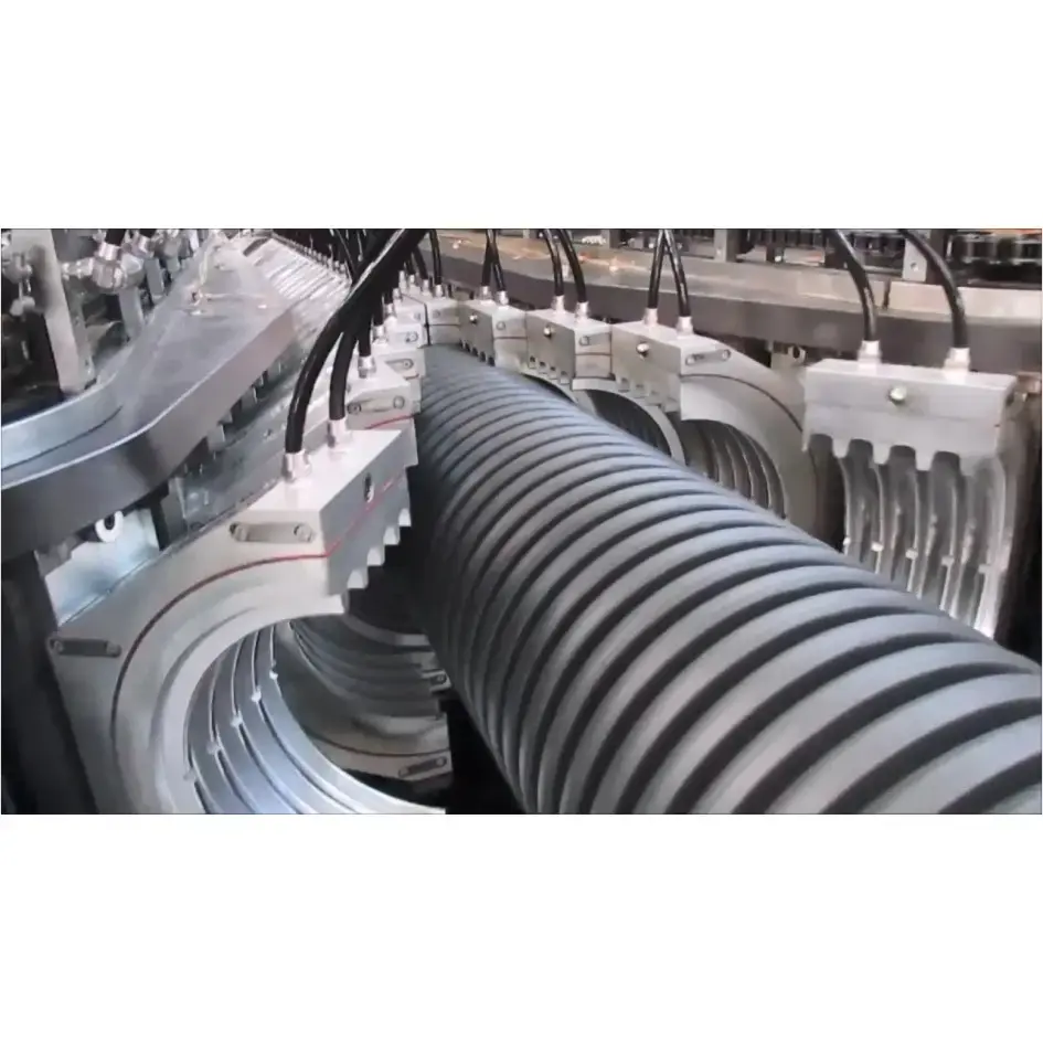 HDPE double wall corrugated drainage pipe making machine Large diameter double wall drainage pipe production line