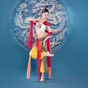 Traje de Danza Clásica China para Mujer Adulta, Estilo Tradicional Chino, Dunhuang Feitian, para Representaciones de Ópera, Poliéster Digital - Product Image 2