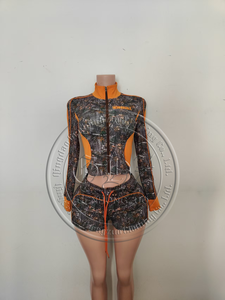 Completi da donna 2026: Set pantaloncini e maglietta in cotone di alta qualità con stampa leopardata/ghepard, personalizzabile con LOGO - Product Image 3