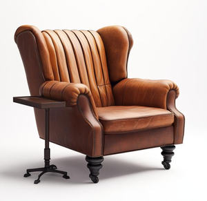 लिविंग रूम विंटेज स्टाइल क्लब के लिए आधुनिक लाउंज एक्सेंट सीगर कुर्सियाँ चमड़े के कार्यालय की कुर्सी - Product Image 3