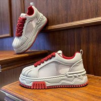 Chaussures de marche à plateforme pour hommes, en maille d'été, à semelle épaisse, avec fermeture auto-agrippante, style Joker, à bout coquille