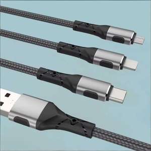 공장 가격 나일론 꼬임형 타입-C 데이터 케이블 3A 고속 충전 모바일폰 및 카메라용 - Product Image 1