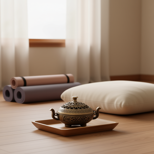 Quemador de incienso de metal, difusor de aromaterapia de estilo chino para yoga y meditación D0100XU4KKA - Product Image 2