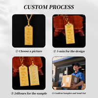 FUTUJI Acier Inoxydable Bouddhiste Pendentif Plaque Amitabha Bouddha les Écritures Bouddhistes Cadeaux Religieux