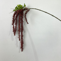 Fleurs en mousse décoratives de haute qualité Fleurs artificielles Amaranthus Caudatus bordeaux pour mariage fête arrangement floral à domicile