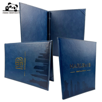Porte-menu en cuir Regal à reliure à vis, classeur de menu A4 pour restaurant, dossier de menu en PU personnalisé avec logo pour bar et bistrot