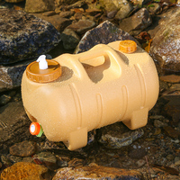 Seau à eau portable de 20 litres (5,3 gallons) avec petite bouteille et robinet, idéal pour le camping en plein air et les excursions barbecue