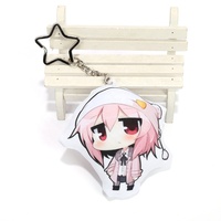 VOGRACE OEM logo personnalisé transfert de chaleur impression Anime oreiller porte-clés, imprimé dessin animé pp coton breloques