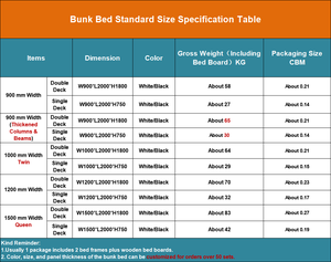300kg trọng lượng công suất duy nhất đôi Decker giường tầng boltless Knock-down thép giường tầng cho ký túc xá Loft khách sạn ký túc xá trẻ em giường - Product Image 6