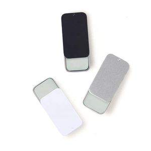 กล่องเหล็กเลื่อนสีพื้น น้ำเงิน ขาว เงิน รูปทรงสี่เหลี่ยมผืนผ้าขนาดเล็ก สำหรับใส่อาหาร ขนม ยา หรือกุญแจ - Product Image 4