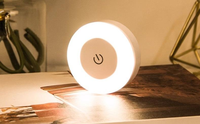 Veilleuse LED tactile blanc chaud, mini lampe murale rechargeable par USB pour chambre à coucher, chevet