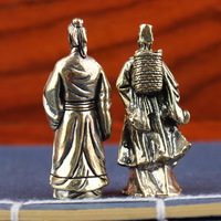 Ornements historiques en laiton de Dingtong : Le Sagesse de la Médecine Li Shizhen et le Vieil Mouton, le Divin Docteur Hua Tuo
