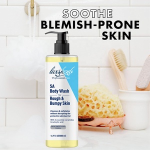 Soins de la peau pour hommes, gel nettoyant naturel pour le corps au romarin et à l'arbre à thé, taille de voyage, pour le dos et l'acné pour hommes - Product Image 4