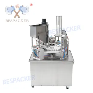 Bespacker Automatic Juice Drink Elly Yogurt Water Cup Filling And Sealing Machine Plastic Cup Sealing Machine