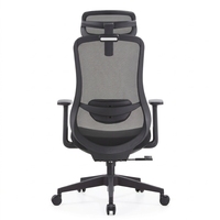 Chaise de bureau exécutive en maille avec appui-tête 4D et base autoportante – Solutions de mobilier de bureau pour espaces de travail à domicile