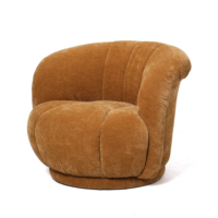 Fauteuil pivotant de salon, style moderne fait main, fauteuil en tissu, fauteuil à fleurs