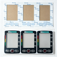 Autocollant de membrane de commande pour moniteur de tension artérielle OEM personnalisé, avec affichage de la date, du système, du diamètre et de la fenêtre d'affichage, en PC/PET adhésif