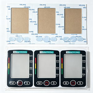 Autocollant de membrane de commande pour moniteur de tension artérielle OEM personnalisé, avec affichage de la date, du système, du diamètre et de la fenêtre d'affichage, en PC/PET adhésif - Product Image 2