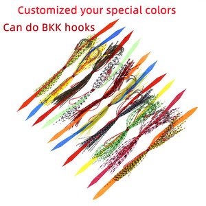 Faldas de silicona personalizadas de 12 colores para anzuelos de pesca, Kabura Jigging, <span class=keywords><strong>Madai</strong></span> Assist, Tai Rubbers Skirts, anzuelos auxiliares para pesca en el mar. - Product Image 5