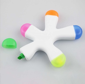Quảng Cáo Quà Tặng Tùy Chỉnh Logo In 5 Trong 1 Multicolor <span class=keywords><strong>Starfish</strong></span> Shape <span class=keywords><strong>Highlighter</strong></span> Bút Đánh Dấu - Product Image 3