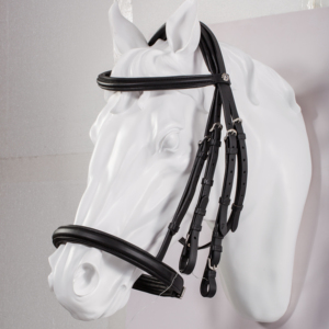 Brida Profesional para Caballo de Cuero Inglés con Doble Rienda Ajustable, Ajuste Cómodo y Control Preciso para Entrenamiento y Competición - Product Image 1