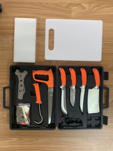 <span class=keywords><strong>Kit</strong></span> de couteaux à poisson de camping <span class=keywords><strong>en</strong></span> plein air à manche orange multifonctionnel avec boîte <span class=keywords><strong>en</strong></span> PVC ensemble de couteaux de chasse au cerf vente <span class=keywords><strong>en</strong></span> gros - Product Image 2