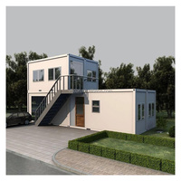 Maisons conteneurs empilables en Grèce, mini-maisons mobiles, maison conteneur à 2 étages, maison conteneur duplex