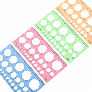 Righello Multiuso per Quilling, Righello a Cerchio, Stencil in Plastica, Strumento Geometrico per Disegno, Forniture per Studenti, Scuola e Ufficio - Product Image 6