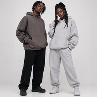 Sweat à capuche personnalisé en molleton épais 3D brodé en coton, écoresponsable, à épaules tombantes, pour homme, survêtement de haute qualité 500 g/m², coupe oversize