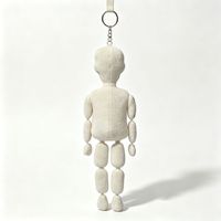 Nouveau produit haut de gamme : Porte-clés pendentif squelette d'Halloween en peluche, os blancs, pour une ambiance amusante, cadeau mignon pour enfants