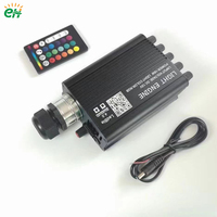 Lumière à fibre optique LED RGBW 32W DC12V avec contrôle par application et télécommande RF, mode synchronisation musicale pour éclairage décoratif ciel étoilé de voiture