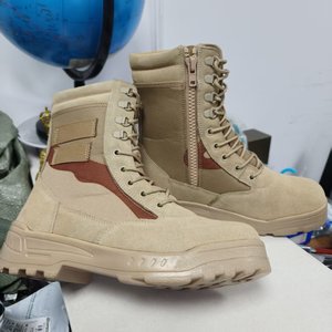 Bottes de désert personnalisées TSB09 en cuir de vachette suédé, respirantes, légères, économiques, 3 couleurs, camouflage désertique. - Product Image 3